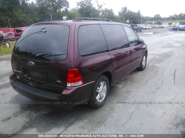 2FMZA52256BA54350 - 2006 FORD FREESTAR SEL RED photo 4