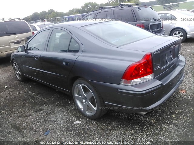 YV1RH527272639190 - 2007 VOLVO S60 R GRAY photo 3