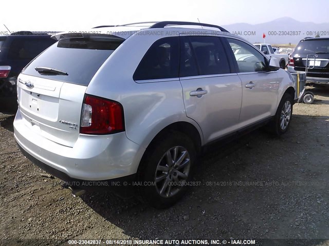 2FMDK4KC5BBA57463 - 2011 FORD EDGE LIMITED SILVER photo 4