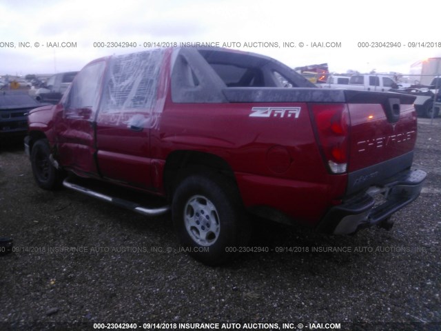 3GNEC13T83G311885 - 2003 CHEVROLET AVALANCHE C1500 RED photo 3