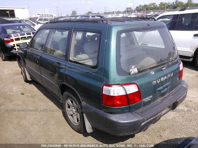 JF1SF63551H737401 - 2001 SUBARU FORESTER L GREEN photo 3