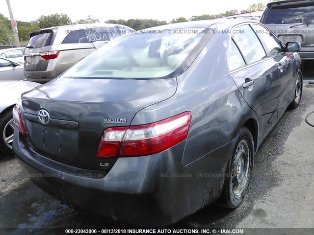 4T1BE46K27U017438 - 2007 TOYOTA CAMRY NEW GENERAT CE/LE/XLE/SE GRAY photo 4