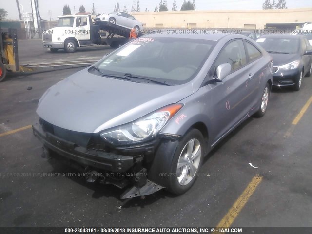 KMHDH6AE5DU014347 - 2013 HYUNDAI ELANTRA COUPE GS/SE GRAY photo 2