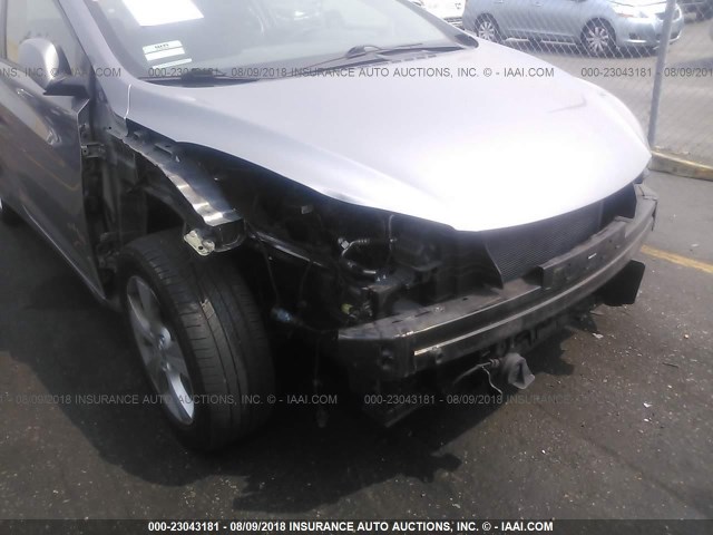 KMHDH6AE5DU014347 - 2013 HYUNDAI ELANTRA COUPE GS/SE GRAY photo 6