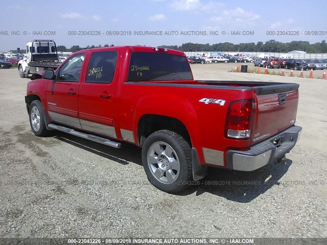 3GTP2WE30BG275249 - 2011 GMC SIERRA K1500 SLT RED photo 3