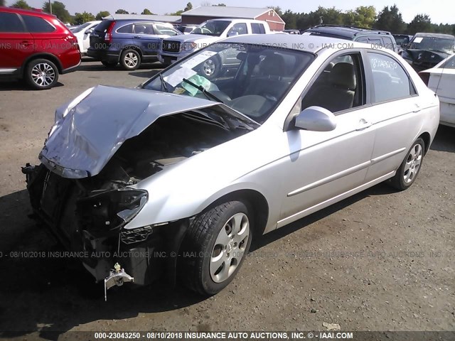 KNAFE221295661068 - 2009 KIA SPECTRA EX/LX/SX SILVER photo 2