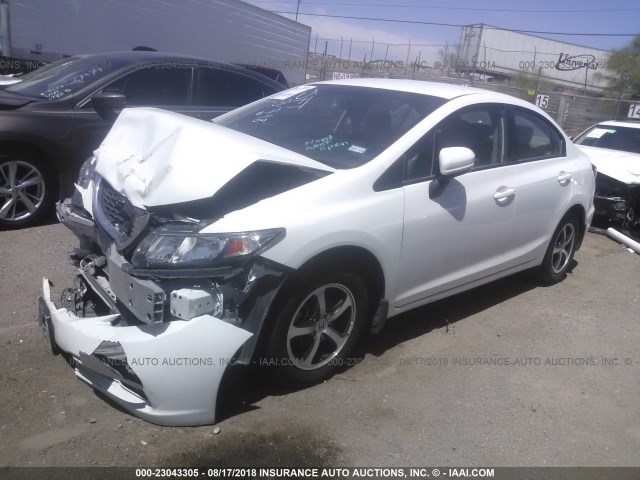 2HGFB2F75FH514422 - 2015 HONDA CIVIC SE WHITE photo 2