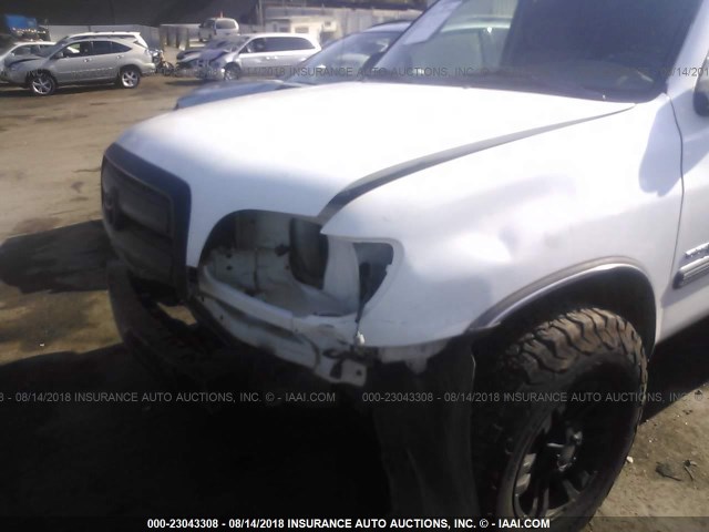 5TBRN34163S341877 - 2003 TOYOTA TUNDRA ACCESS CAB SR5 WHITE photo 6