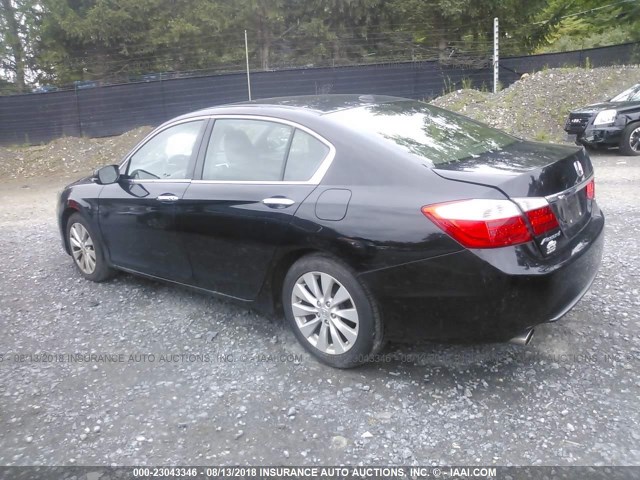 1HGCR3F87DA046525 - 2013 HONDA ACCORD EXL BLACK photo 3