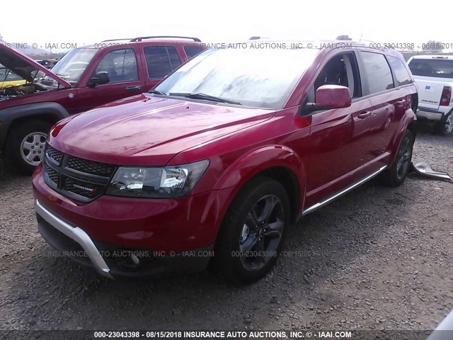 3C4PDCGB4JT260661 - 2018 DODGE JOURNEY CROSSROAD წითელი ფოტო 2