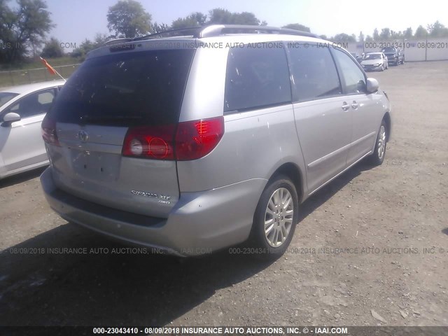 5TDBK22CX7S001380 - 2007 TOYOTA SIENNA XLE/XLE LIMITED SILVER photo 4