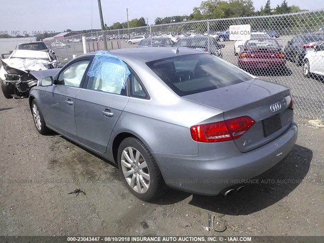 WAUFFAFL6BN011099 - 2011 AUDI A4 PREMIUM PLUS GRAY photo 3