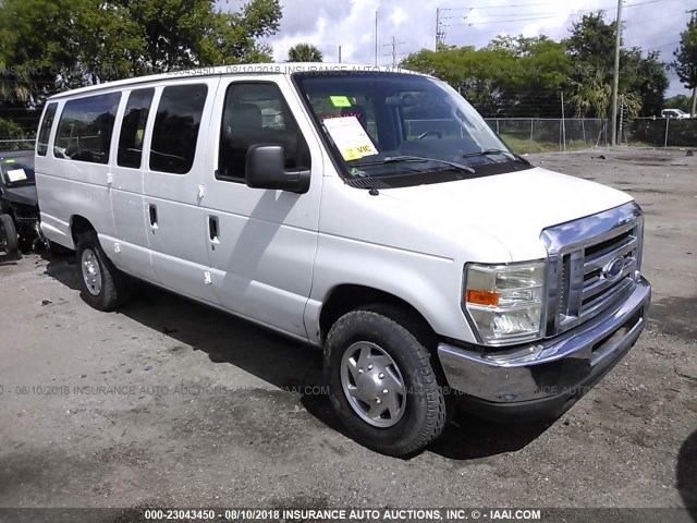 1FBSS3BL0ADA25345 - 2010 FORD ECONOLINE E350 SUPER DUTY WAGON WHITE photo 1