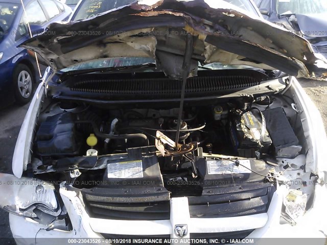 1D4GP45RX6B535510 - 2006 DODGE CARAVAN SXT WHITE photo 10