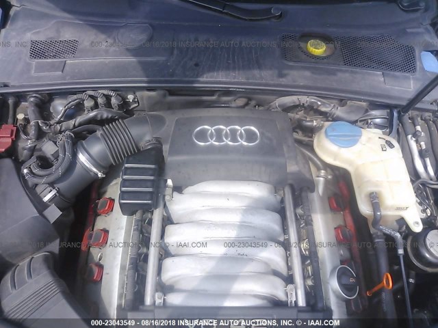 WAUDL94F55N087932 - 2005 AUDI A6 4.2 QUATTRO BLUE photo 10