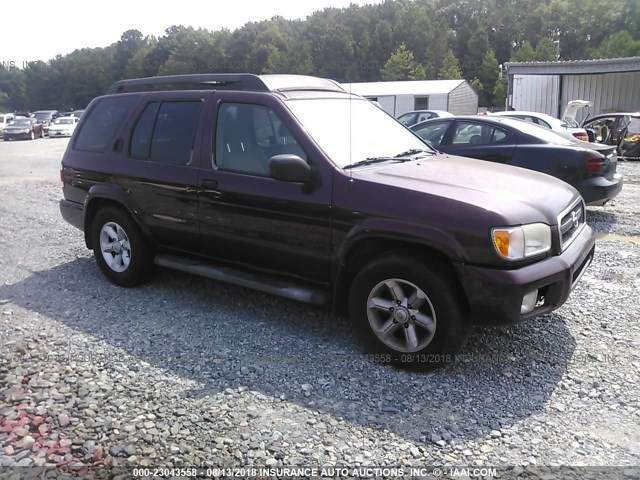 JN8DR09X53W712792 - 2003 NISSAN PATHFINDER LE/SE BURGUNDY photo 1