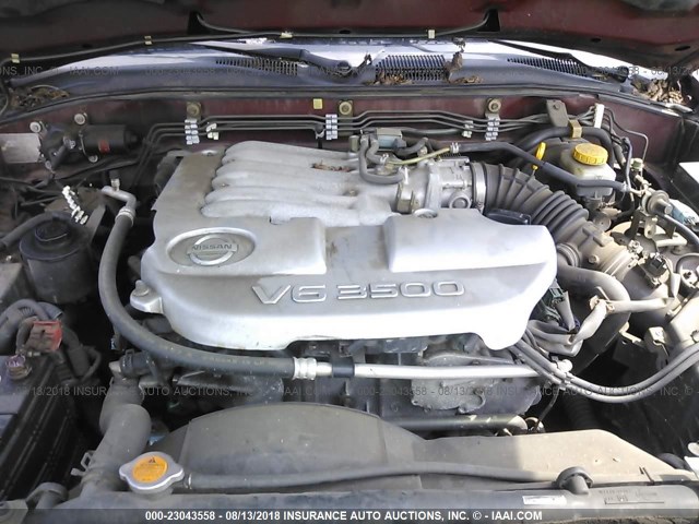 JN8DR09X53W712792 - 2003 NISSAN PATHFINDER LE/SE BURGUNDY photo 10