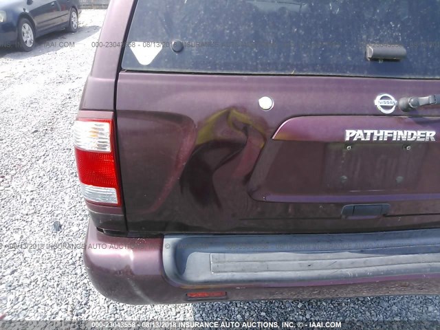 JN8DR09X53W712792 - 2003 NISSAN PATHFINDER LE/SE BURGUNDY photo 6