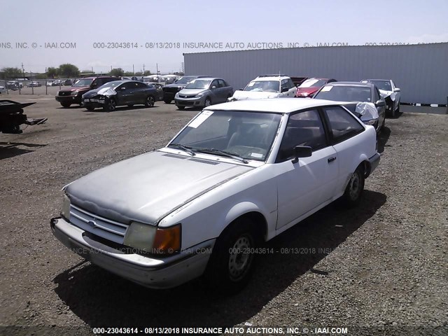 1FAPP9090LT172793 - 1990 FORD ESCORT PONY/L WHITE photo 2