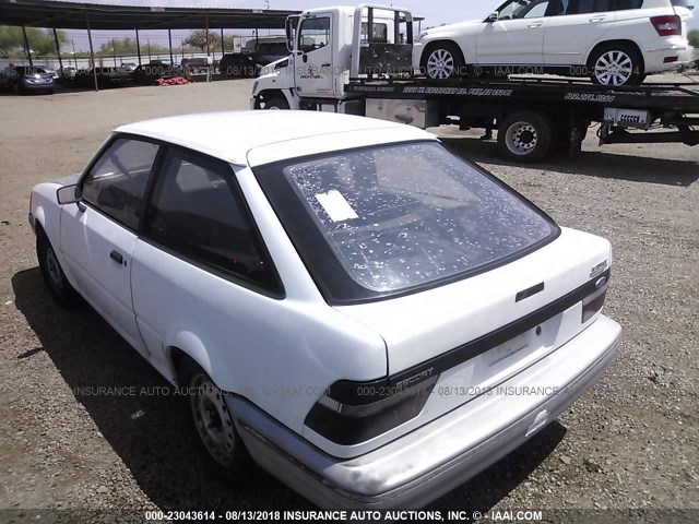 1FAPP9090LT172793 - 1990 FORD ESCORT PONY/L WHITE photo 3