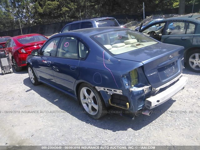 4S3BL616477208860 - 2007 SUBARU LEGACY 2.5I BLUE photo 3