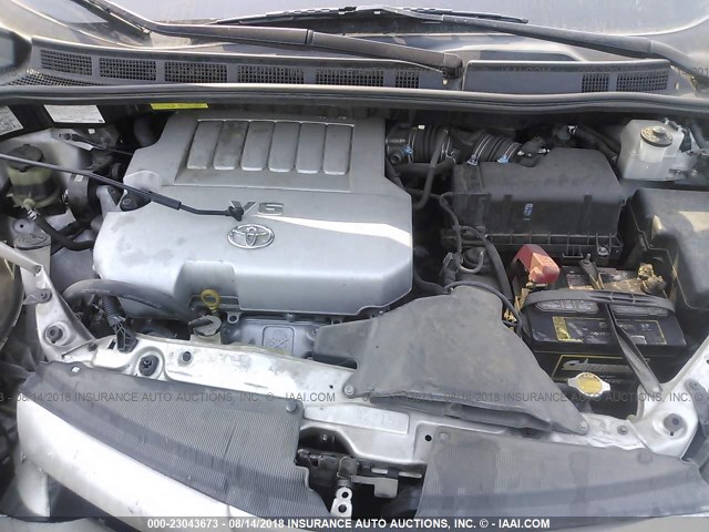 5TDZK23C57S004880 - 2007 TOYOTA SIENNA CE/LE SILVER photo 10