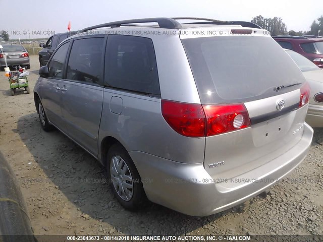 5TDZK23C57S004880 - 2007 TOYOTA SIENNA CE/LE SILVER photo 3