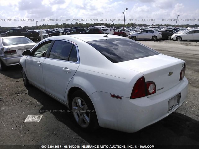 1G1ZB5EB8AF197161 - 2010 CHEVROLET MALIBU LS WHITE photo 3