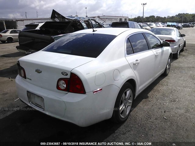 1G1ZB5EB8AF197161 - 2010 CHEVROLET MALIBU LS WHITE photo 4