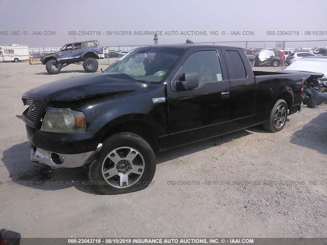 1FTPX125X6KC20364 - 2006 FORD F150 BLACK photo 2