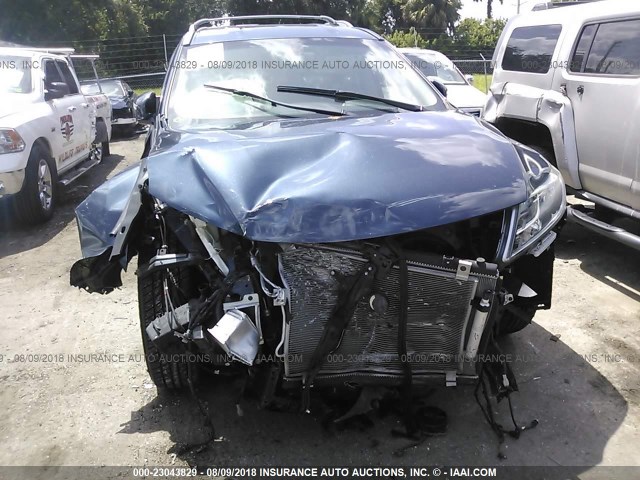 5N1AR2MN3EC709308 - 2014 NISSAN PATHFINDER S/SV/SL/PLATINUM BLUE photo 6