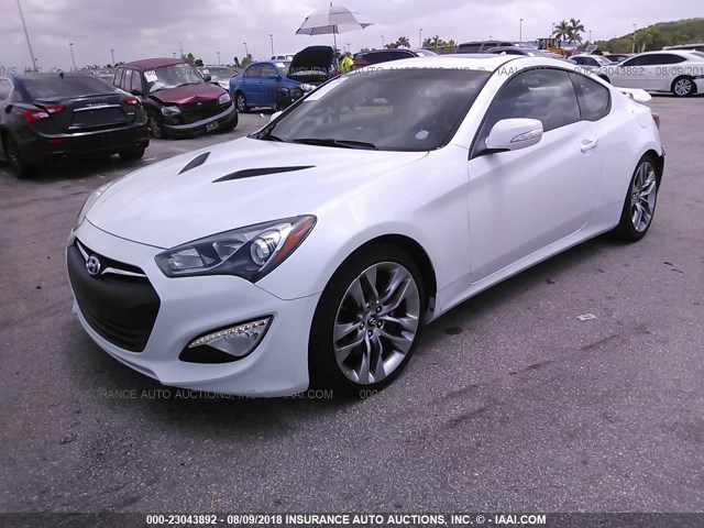 KMHHU6KJXFU124273 - 2015 HYUNDAI GENESIS COUPE 3.8L/3.8 R-SPEC/3.8 ULTIM WHITE photo 2