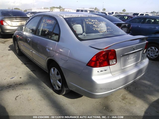 2HGES26703H535248 - 2003 HONDA CIVIC EX SILVER photo 3