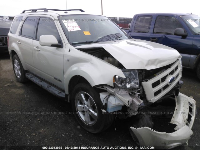 1FMCU04198KB08990 - 2008 FORD ESCAPE LIMITED WHITE photo 1