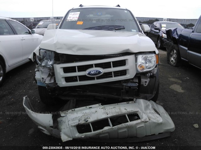 1FMCU04198KB08990 - 2008 FORD ESCAPE LIMITED WHITE photo 6