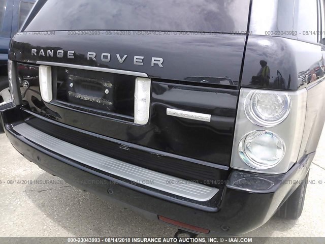 SALMF13468A276833 - 2008 LAND ROVER RANGE ROVER SUPERCHARGED BLACK photo 6