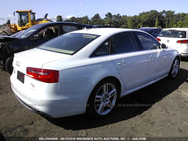 WAUHGAFC0FN046278 - 2015 AUDI A6 PRESTIGE თეთრი ფოტო 4