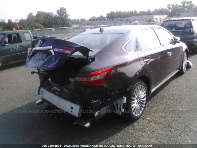 4T1BK1EB5JU273427 - 2018 TOYOTA AVALON XLE PLUS/PREMIUM/TOUR/LTD BURGUNDY photo 4