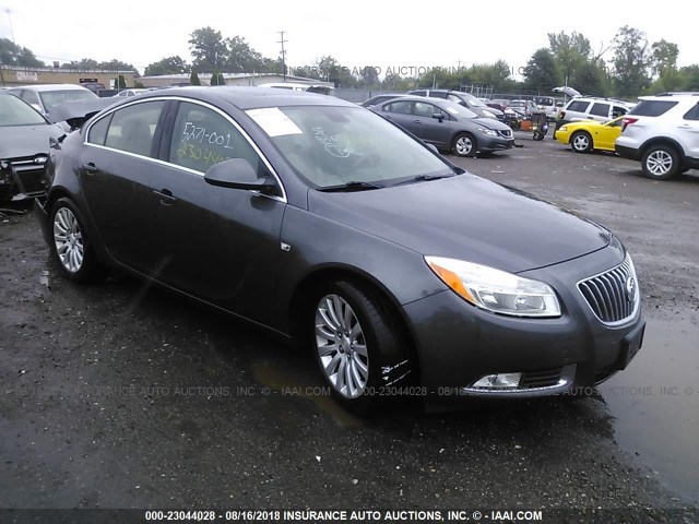 W04GW5EV9B1096328 - 2011 BUICK REGAL CXL GRAY photo 1