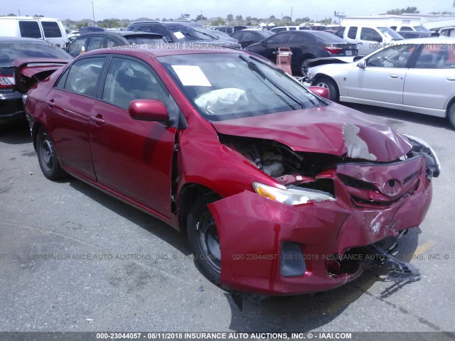 2T1BU4EE1BC544704 - 2011 TOYOTA COROLLA S/LE RED photo 1