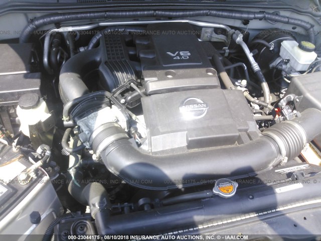 1N6AD0EV0DN741414 - 2013 NISSAN FRONTIER S/SV/SL/PRO-4X SILVER photo 10