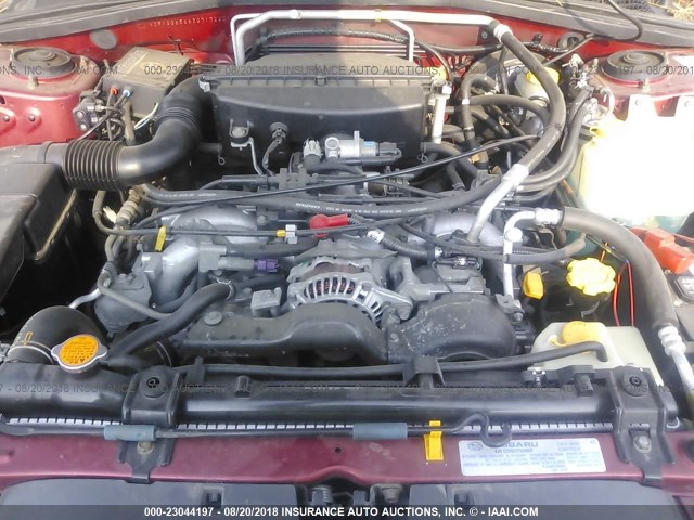 JF1SG65663G717220 - 2003 SUBARU FORESTER 2.5XS ბურგუნდია ფოტო 10