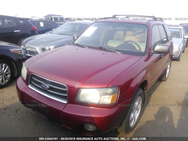 JF1SG65663G717220 - 2003 SUBARU FORESTER 2.5XS BURGUNDY photo 2