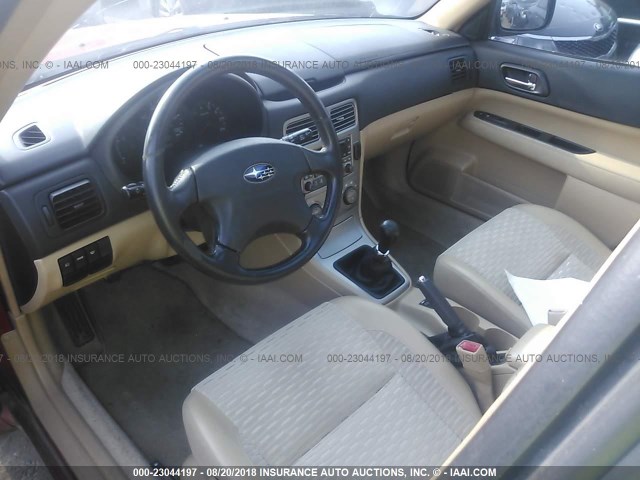 JF1SG65663G717220 - 2003 SUBARU FORESTER 2.5XS ბურგუნდია ფოტო 5