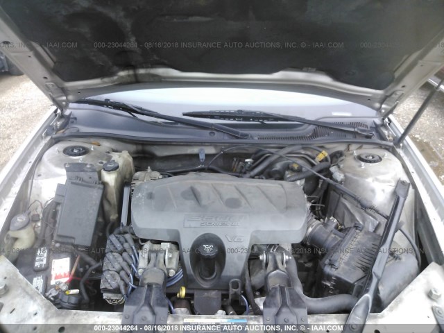 2G2WP552771205752 - 2007 PONTIAC GRAND PRIX ვერცხლისფერი ფოტო 10