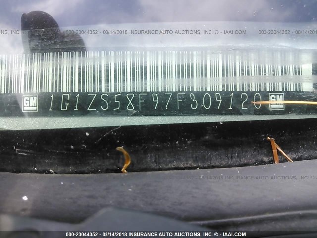 1G1ZS58F97F309120 - 2007 CHEVROLET MALIBU LS SILVER photo 9