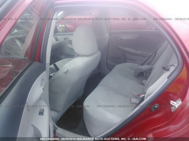 2T1BU4EE5DC940136 - 2013 TOYOTA COROLLA S/LE RED photo 8