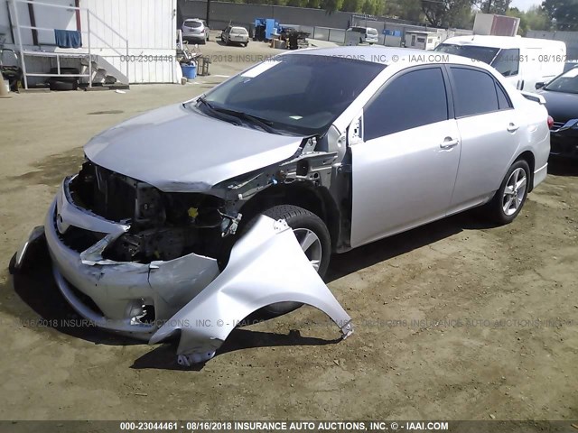 2T1BU4EE2BC567506 - 2011 TOYOTA COROLLA S/LE SILVER photo 2