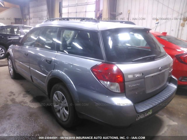 4S4BP60C187341701 - 2008 SUBARU OUTBACK SILVER photo 3