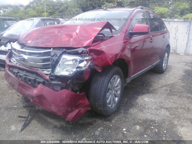 2FMDK38C48BA95227 - 2008 FORD EDGE SEL RED photo 2